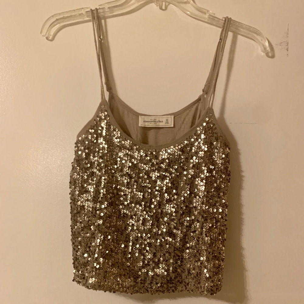 Bronze Gold Sequins Top from Abercrombie Fitch